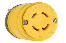 Rubber Dust-Tight Locking Connector, Yellow Rubber Dust-Tight Locking Connector, Yellow