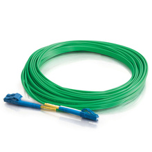 32.8ft (10m) LC-LC 9/125 OS2 Duplex Single-Mode PVC Fiber Optic Cable - Green