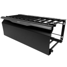 Mighty Mo 20 Horizontal Cable Management Panel, 2RU - Black Mighty Mo 20 Horizontal Cable Management Panel, 2RU - Black