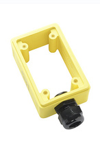 Watertight Deep Yellow Back Box, 1-in NPT Opening for Single Receptacles Watertight Deep Yellow Back Box, 1-in NPT Opening for Single Receptacles