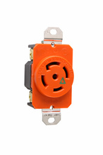 30A L2130 Single Receptacle, Orange, Isolated Ground 30A L2130 Single Receptacle, Orange, Isolated Ground