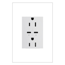 ADORNE 65W USB OUTLET, PLUS-SIZE, TYPE-C, 15A, TAMPER-RESISTANT, WHITE