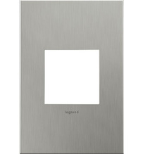 adorne® Brushed Stainless Steel 1-Gang Screwless Wall Plate adorne® Brushed Stainless Steel 1-Gang Screwless Wall Plate