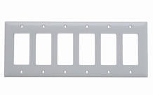 TradeMaster® 6-Gang Nylon Wall Plate, 6 Decorator Openings, White TradeMaster® 6-Gang Nylon Wall Plate, 6 Decorator Openings, White