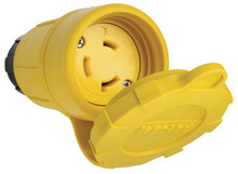 Turnlok® 29W49 Watertight NEMA 4X/6P Locking Connector,Yellow Turnlok® 29W49 Watertight NEMA 4X/6P Locking Connector,Yellow