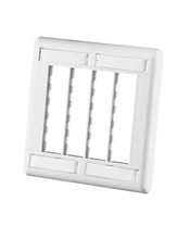 TRACJACK FACEPLATE, TWELVE-PORT (DUAL GANG), PLASTIC TRACJACK FACEPLATE, TWELVE-PORT (DUAL GANG), PLASTIC