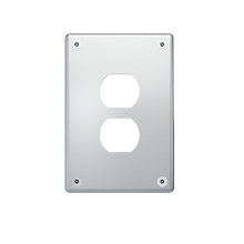 Mighty Mac™ WSP Series 1-Gang 14-Ga Stainless Steel Wall Plate, Duplex Mighty Mac™ WSP Series 1-Gang 14-Ga Stainless Steel Wall Plate, Duplex