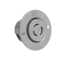 Discontinued - Discontinued - Non-NEMA 3 Wire Flanged Outlet, Gray
