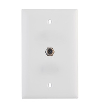 Basic 3GHz Coax Wallplate, White Basic 3GHz Coax Wallplate, White