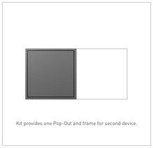 Discontinued - adorne® 15A Two-Gang Pop-Out Outlet, Magnesium