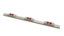 Plugmold with Hospital Grade Receptacles Multioulet Strip, 3 ft, Red Receptacles