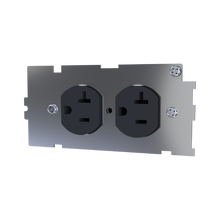 20Amp Device Plate With Tamper Resistant Duplex Plugtail Receptacle Black 20Amp Device Plate With Tamper Resistant Duplex Plugtail Receptacle Black