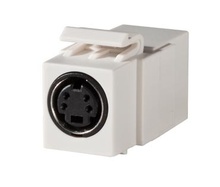 Keystone, S-Video, Feed-Thru, Cloud White Keystone, S-Video, Feed-Thru, Cloud White