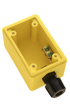 Watertight Deep Yellow Back Box, 1/2-in NPT Opening for Duplex Receptacles Watertight Deep Yellow Back Box, 1/2-in NPT Opening for Duplex Receptacles