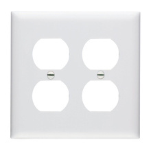 TradeMaster® 2-Gang Nylon Wall Plate, 2 Duplex Receptacle Openings, White TradeMaster® 2-Gang Nylon Wall Plate, 2 Duplex Receptacle Openings, White