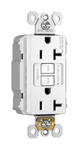 PlugTail® Specification Grade 20A Duplex Self-Test GFCI Receptacles with SafeLock® Protection, White PlugTail® Specification Grade 20A Duplex Self-Test GFCI Receptacles with SafeLock® Protection, White