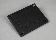 Omnibox® Rectangular Black Duplex Cover Plate Omnibox® Rectangular Black Duplex Cover Plate