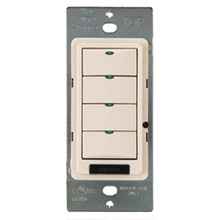 DLM 4-Button Partition Switch, White DLM 4-Button Partition Switch, White
