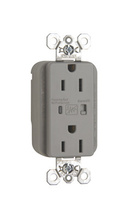 Discontinued - PlugTail® Extra Heavy Duty Surge Protective Duplex Receptacle, Gray