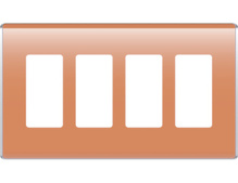 Discontinued - Discontinued - 4-Gang Studio Wall Plate, Citrus