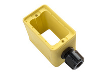 1-Grip, Standard Depth Rubber Portable Outlet Box, Yellow 1-Grip, Standard Depth Rubber Portable Outlet Box, Yellow
