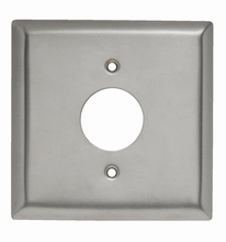2-Gang 302/304 Stainless Steel Wall Plate, Single Custom Opening 2-Gang 302/304 Stainless Steel Wall Plate, Single Custom Opening