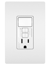 radiant® Combination Single Pole Switch and Tamper-Resistant 15A Duplex Self-Test GFCI Receptacles with SafeLock® Protection, White radiant® Combination Single Pole Switch and Tamper-Resistant 15A Duplex Self-Test GFCI Receptacles with SafeLock® Protection, White