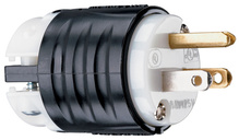 15A, 125V Extra-Hard Use Spec-Grade Plug, White Face 15A, 125V Extra-Hard Use Spec-Grade Plug, White Face