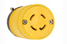 Rubber Dust-Tight Locking Connector, Yellow Rubber Dust-Tight Locking Connector, Yellow
