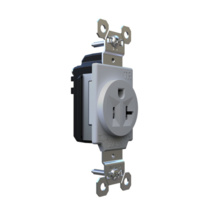 PlugTail® 20A 125V Tamper Resistant Heavy-Duty Spec Grade Single Receptacles, Gray PlugTail® 20A 125V Tamper Resistant Heavy-Duty Spec Grade Single Receptacles, Gray