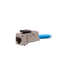 90° Cat6 RJ45 UTP Shielded Keystone Jack - Silver 90° Cat6 RJ45 UTP Shielded Keystone Jack - Silver