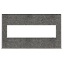 adorne® Slate Linen 4-Gang Screwless Wall Plate