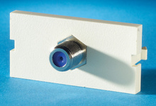 F Conn 75 ohm, female-to-female, 1-unit, Electrical Ivory F Conn 75 ohm, female-to-female, 1-unit, Electrical Ivory