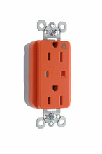 Discontinued - PlugTail® Isolated Ground Surge Protective Duplex Receptacle, Orange