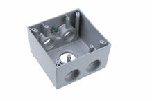 Weatherproof Two Gang Box, Gray Weatherproof Two Gang Box, Gray
