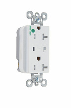 Tamper-Resistant Hospital Grade Extra Heavy Duty Surge Protective Duplex Receptacle, White Tamper-Resistant Hospital Grade Extra Heavy Duty Surge Protective Duplex Receptacle, White