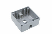 Weatherproof Two Gang Box, Gray Weatherproof Two Gang Box, Gray