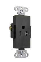 20A 125V Spec-Grade Tamper-Resistant Decorator Duplex Receptacle, Back and Side Wire, Black