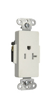 20A 125V Spec-Grade Tamper-Resistant Decorator Duplex Receptacle, Back and Side Wire, White 20A 125V Spec-Grade Tamper-Resistant Decorator Duplex Receptacle, Back and Side Wire, White