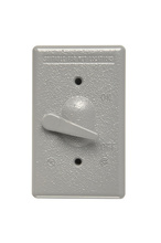 Cast Weatherproof Toggle Switch Cover with Actuating Lever, Gray Cast Weatherproof Toggle Switch Cover with Actuating Lever, Gray