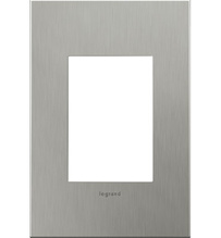 adorne® Brushed Stainless Steel 1-Gang+ Screwless Wall Plate