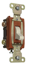 Extra Heavy Duty Spec. 347VAC Toggle Switch Back and Side Wire, White Extra Heavy Duty Spec. 347VAC Toggle Switch Back and Side Wire, White