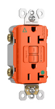 Hospital Grade Isolated Ground Tamper-Resistant 20A Duplex Self-Test GFCI Receptacles with SafeLock® Protection, Orange Hospital Grade Isolated Ground Tamper-Resistant 20A Duplex Self-Test GFCI Receptacles with SafeLock® Protection, Orange