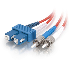 6.6ft (2m) SC-ST 9/125 OS2 Duplex Single-Mode PVC Fiber Optic Cable - Red 6.6ft (2m) SC-ST 9/125 OS2 Duplex Single-Mode PVC Fiber Optic Cable - Red