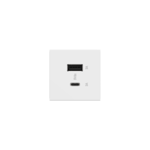 adorne® 15W USB Outlet, Type A/C, White