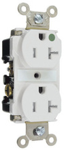20A 125V Hospital-Grade Tamper-Resistant Duplex Receptacle, Back and Side Wire, White 20A 125V Hospital-Grade Tamper-Resistant Duplex Receptacle, Back and Side Wire, White