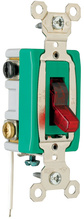 Industrial Extra Heavy Duty Specification Grade Switch, Lighted When On, Back and Side Wire, Red Industrial Extra Heavy Duty Specification Grade Switch, Lighted When On, Back and Side Wire, Red