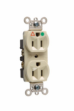 Isolated Ground Heavy Duty Hospital Grade Receptacles, Back and Side Wire, 15A, 125V, Ivory
