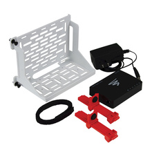 Shelf Mounting Bracket with Luxul Five Port Switch Shelf Mounting Bracket with Luxul Five Port Switch