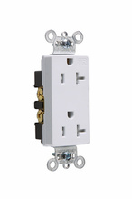 20A 125V Heavy Duty Spec-Grade Tamper-Resistant Decorator Duplex Receptacle, Back and Side Wire, White